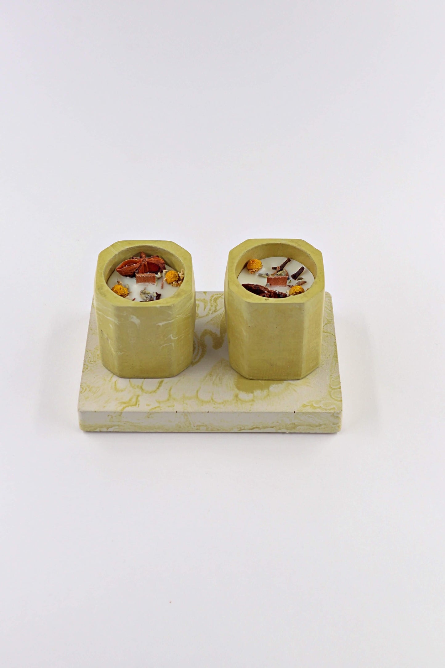 Pack plateau et 2 bougies Céramique