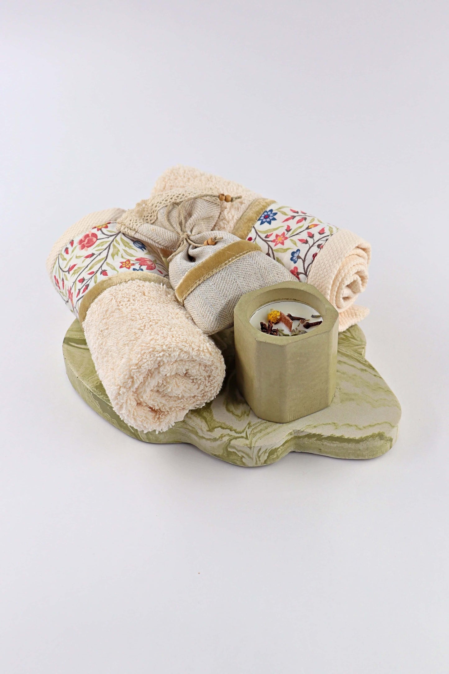 Pack Fleur salle de bain - Beige